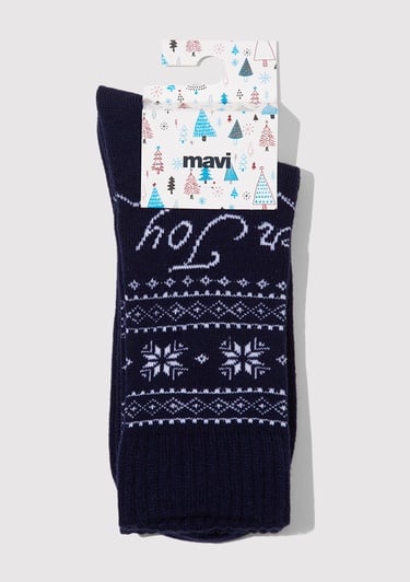  Mavi Lacivert Bot Çorabı 0912131-70500