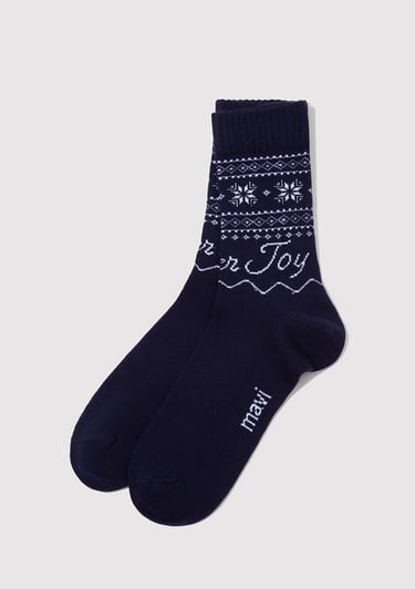  Mavi Lacivert Bot Çorabı 0912131-70500