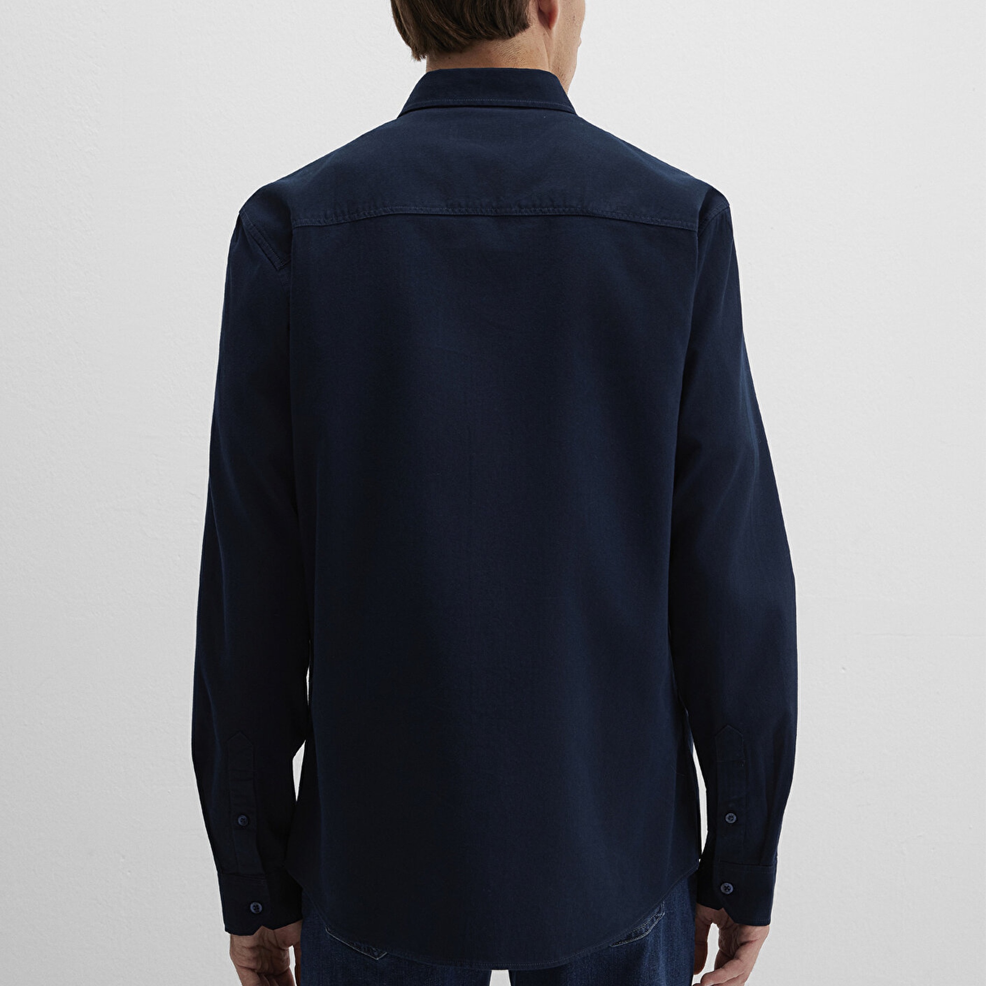 Mavi M Logo Nakışlı Lacivert Gömlek Slim Fit / Dar Kesim 0211192-70492