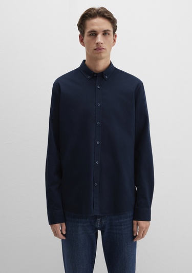  Mavi M Logo Nakışlı Lacivert Gömlek Slim Fit / Dar Kesim 0211192-70492