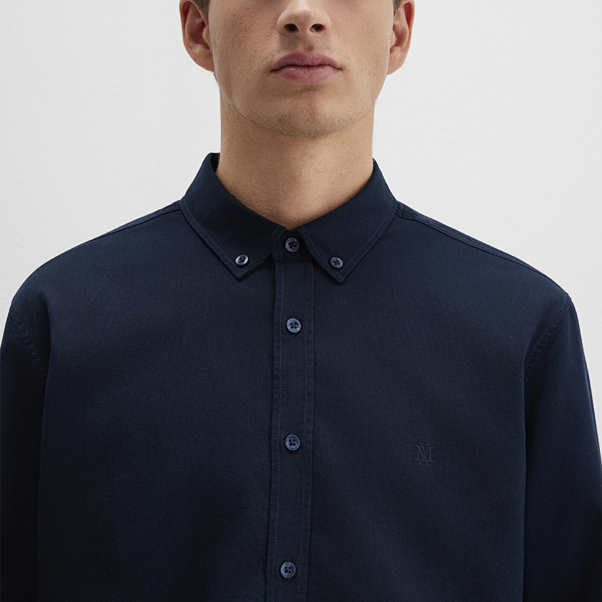 Mavi M Logo Nakışlı Lacivert Gömlek Slim Fit / Dar Kesim 0211192-70492