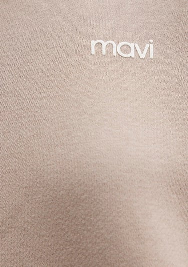  Mavi Mavi Logo Baskılı Kahverengi Sweatshirt 1S10490-70344