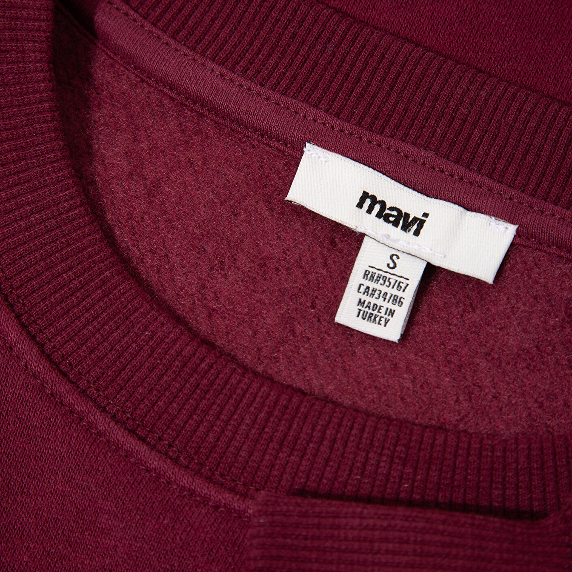 Mavi Mavi Logo Baskılı Bordo Sweatshirt 1S10490-90705