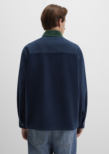  Mavi Çift Taraflı Lacivert Gömlek Loose Fit / Bol Rahat Kesim 0211783-80872