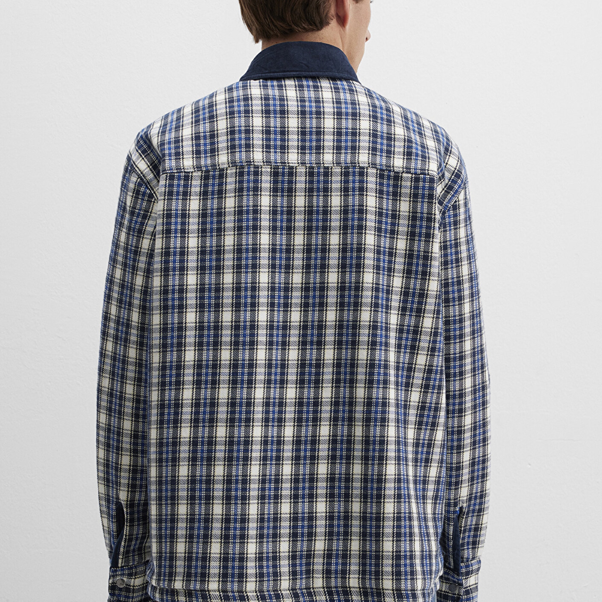 Mavi Çift Taraflı Lacivert Gömlek Loose Fit / Bol Rahat Kesim 0211783-80872