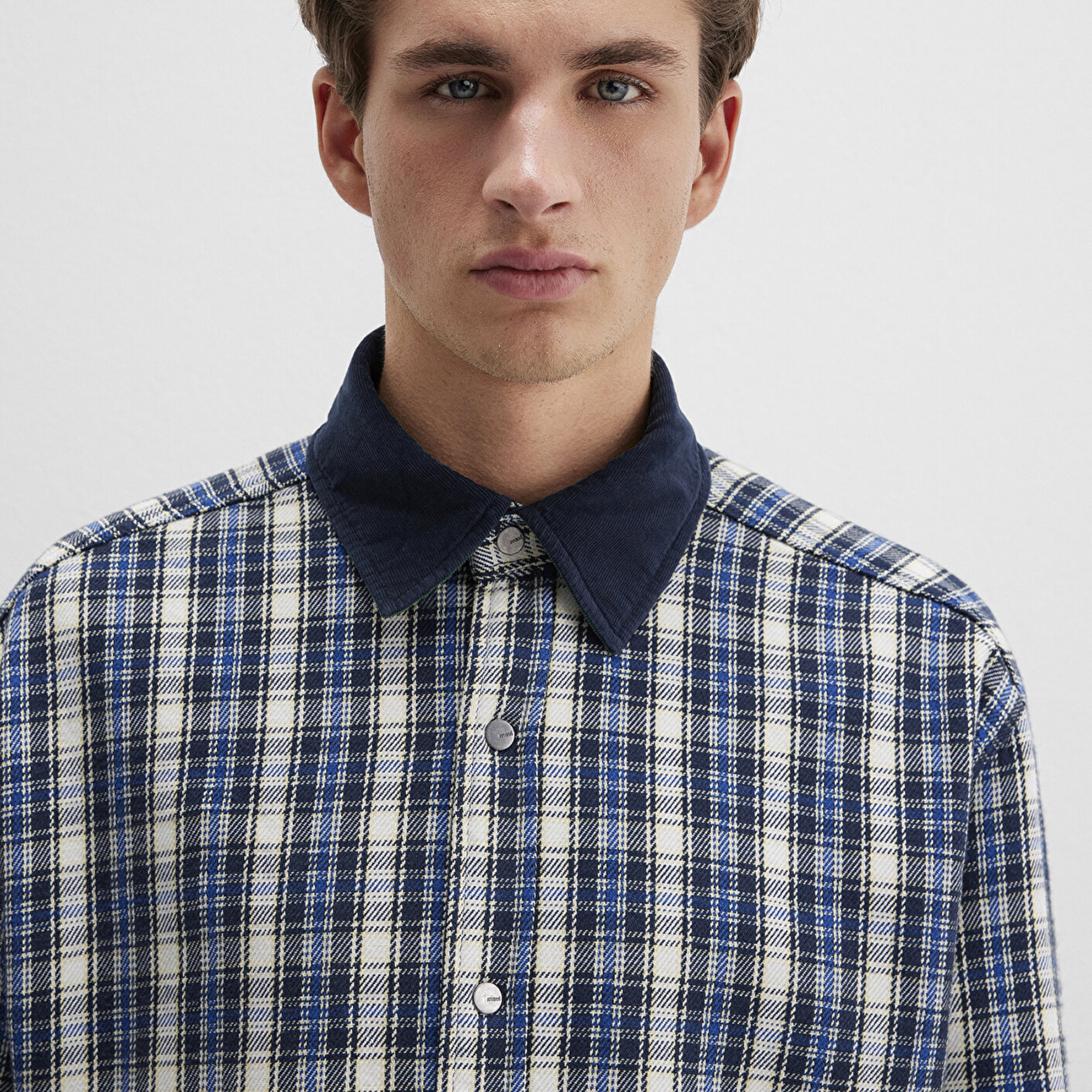 Mavi Çift Taraflı Lacivert Gömlek Loose Fit / Bol Rahat Kesim 0211783-80872