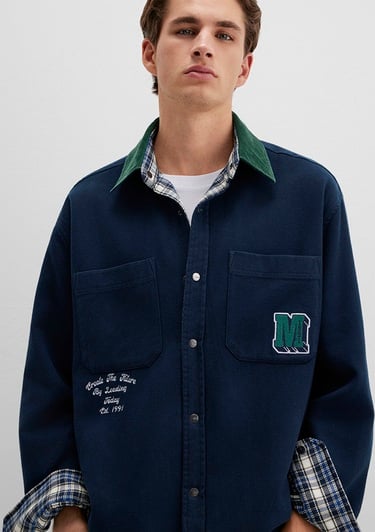  Mavi Çift Taraflı Lacivert Gömlek Loose Fit / Bol Rahat Kesim 0211783-80872