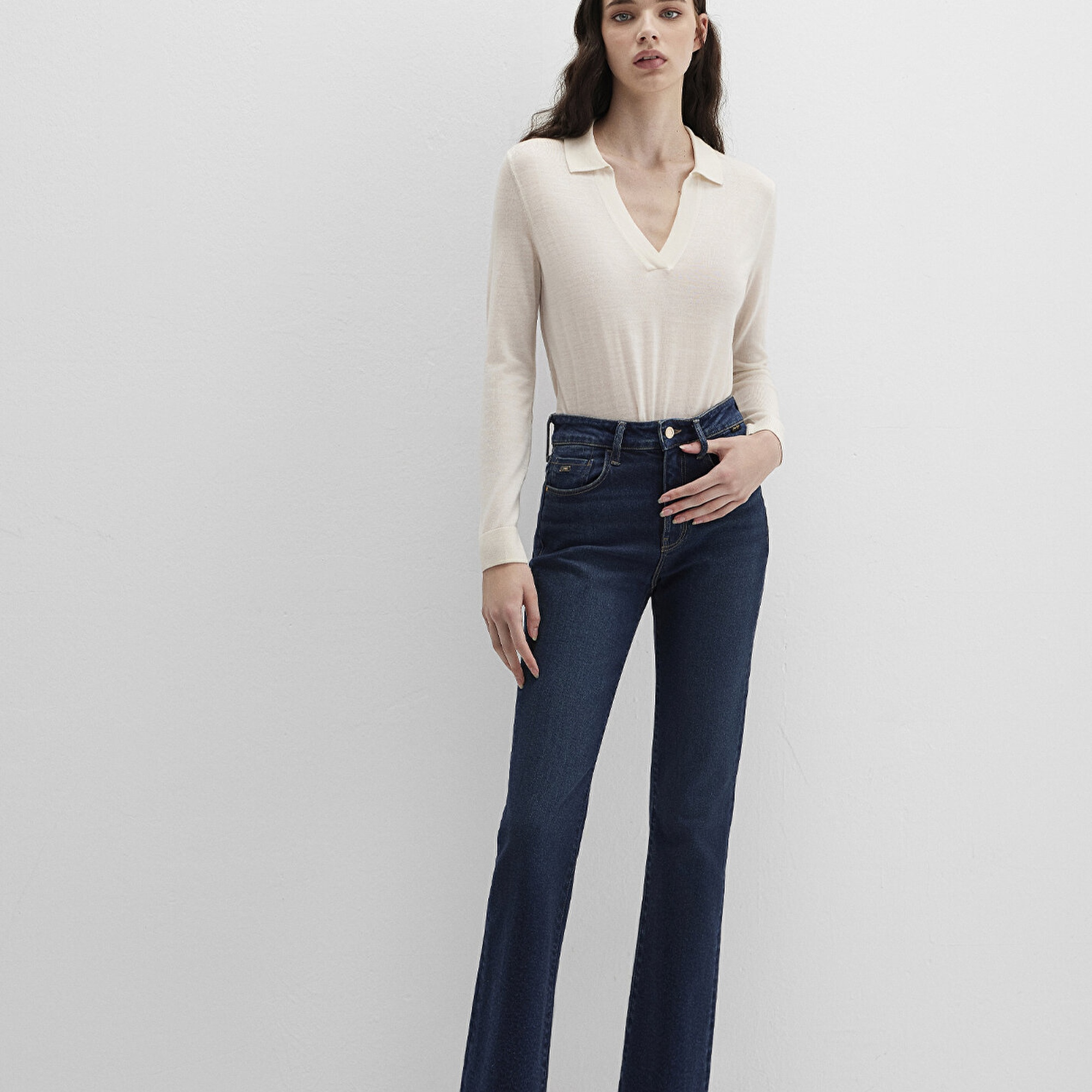 Mavi Bliss Gold Premium Puslu Koyu Mavi Jean Pantolon 101437-91261