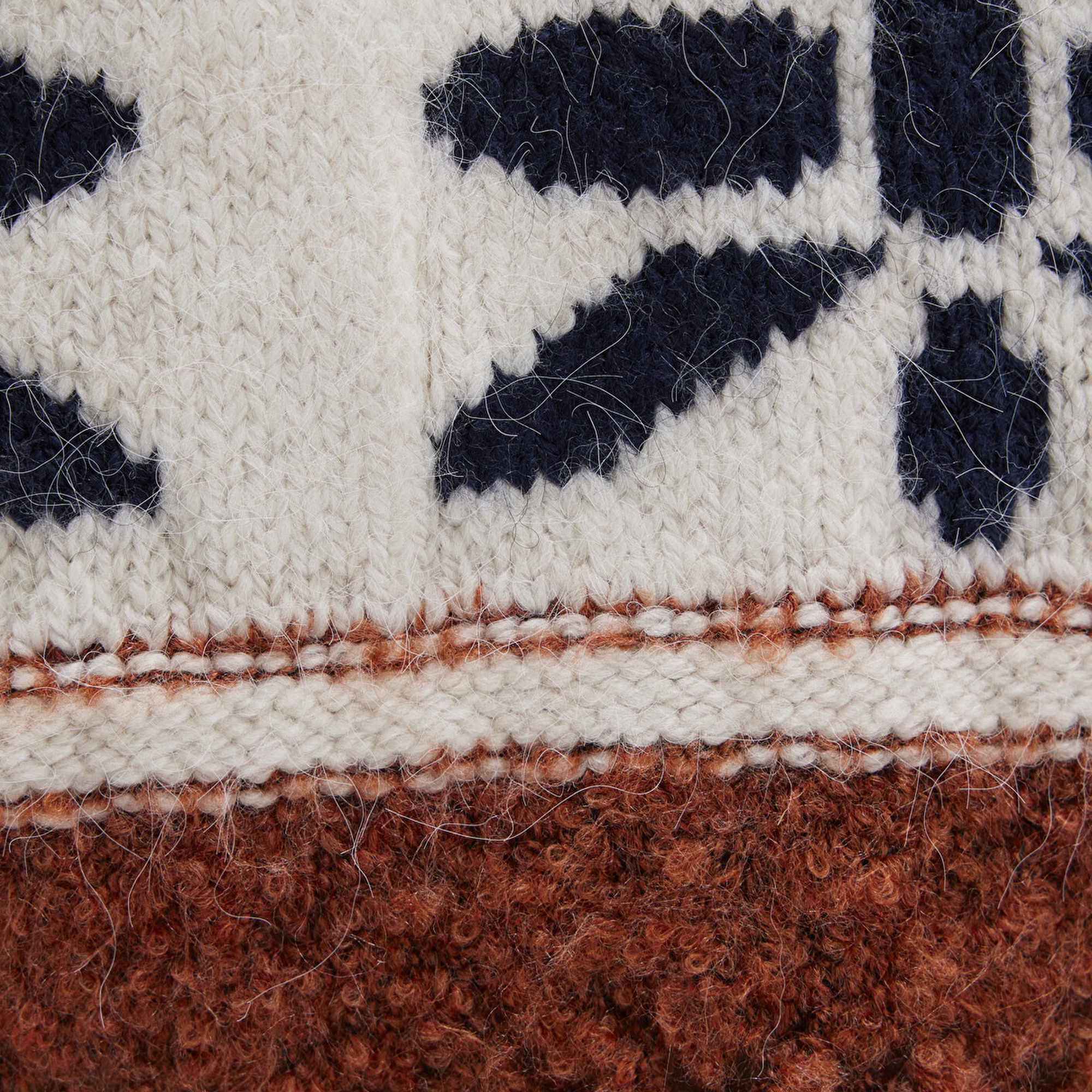 Mavi Kar Tanesi Detaylı Blok Renkli Kazak Loose Fit / Bol Rahat Kesim 1710803-89101