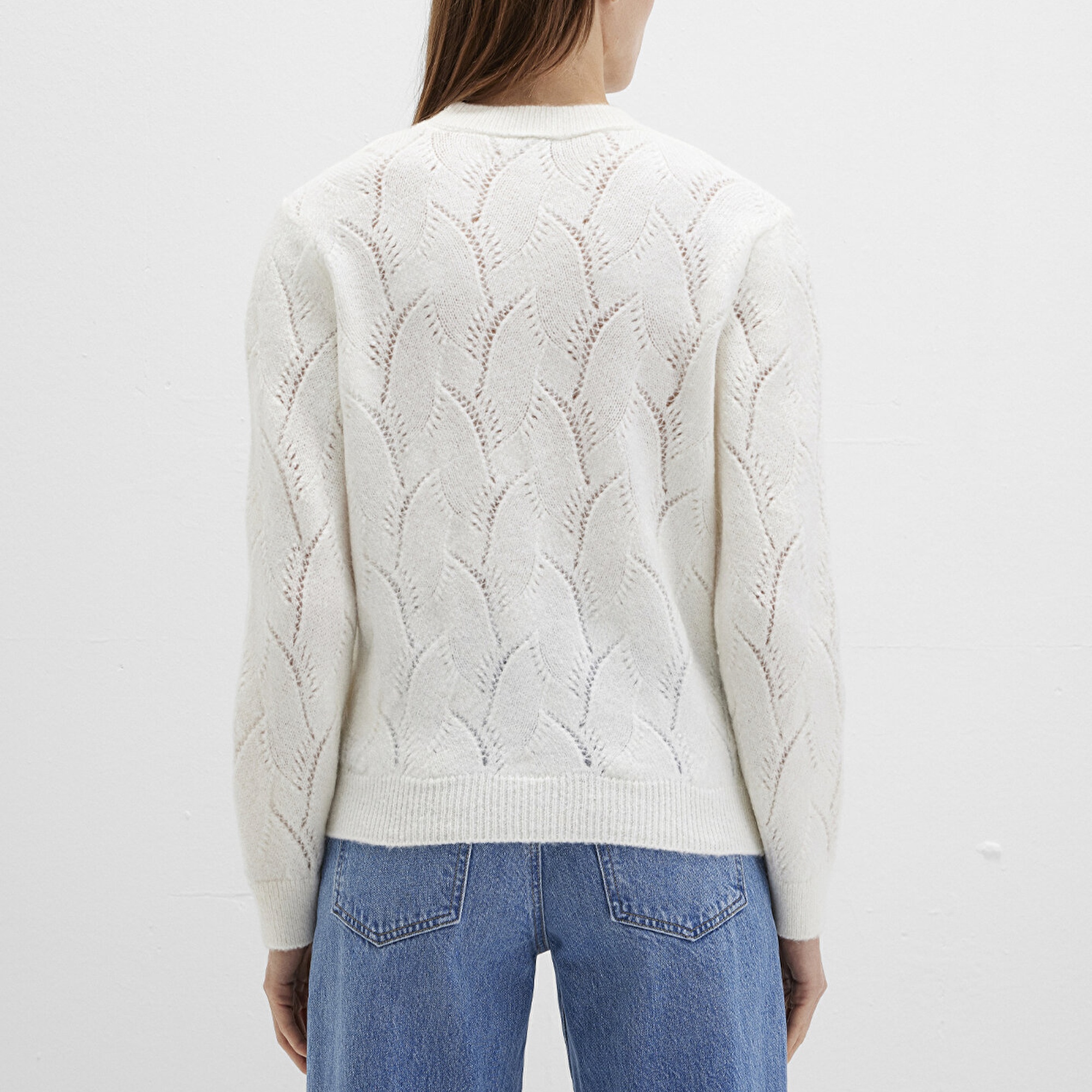 Mavi Bisiklet Yaka Ekru Kazak Regular Fit / Normal Kesim 1710799-70057