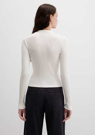  Mavi Ekru Polo Tişört Fitted / Vücuda Oturan Kesim 1613594-70057