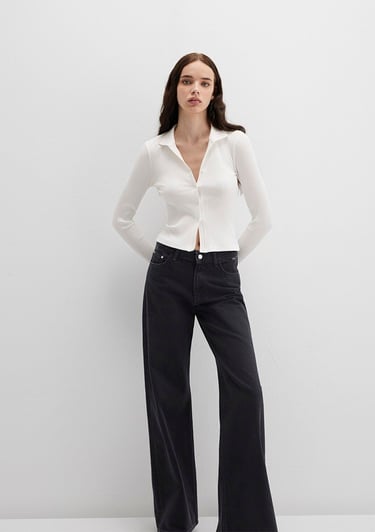  Mavi Ekru Polo Tişört Fitted / Vücuda Oturan Kesim 1613594-70057