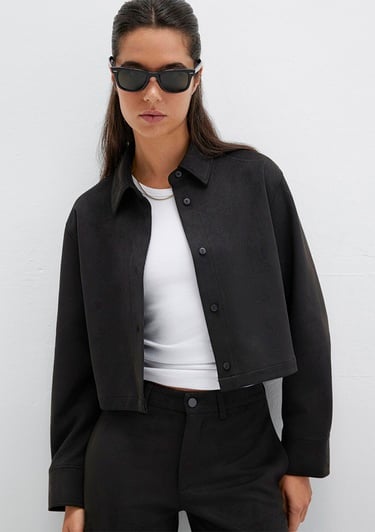  Mavi Suni Süet Siyah Gömlek Regular Fit / Normal Kesim 1211278-900