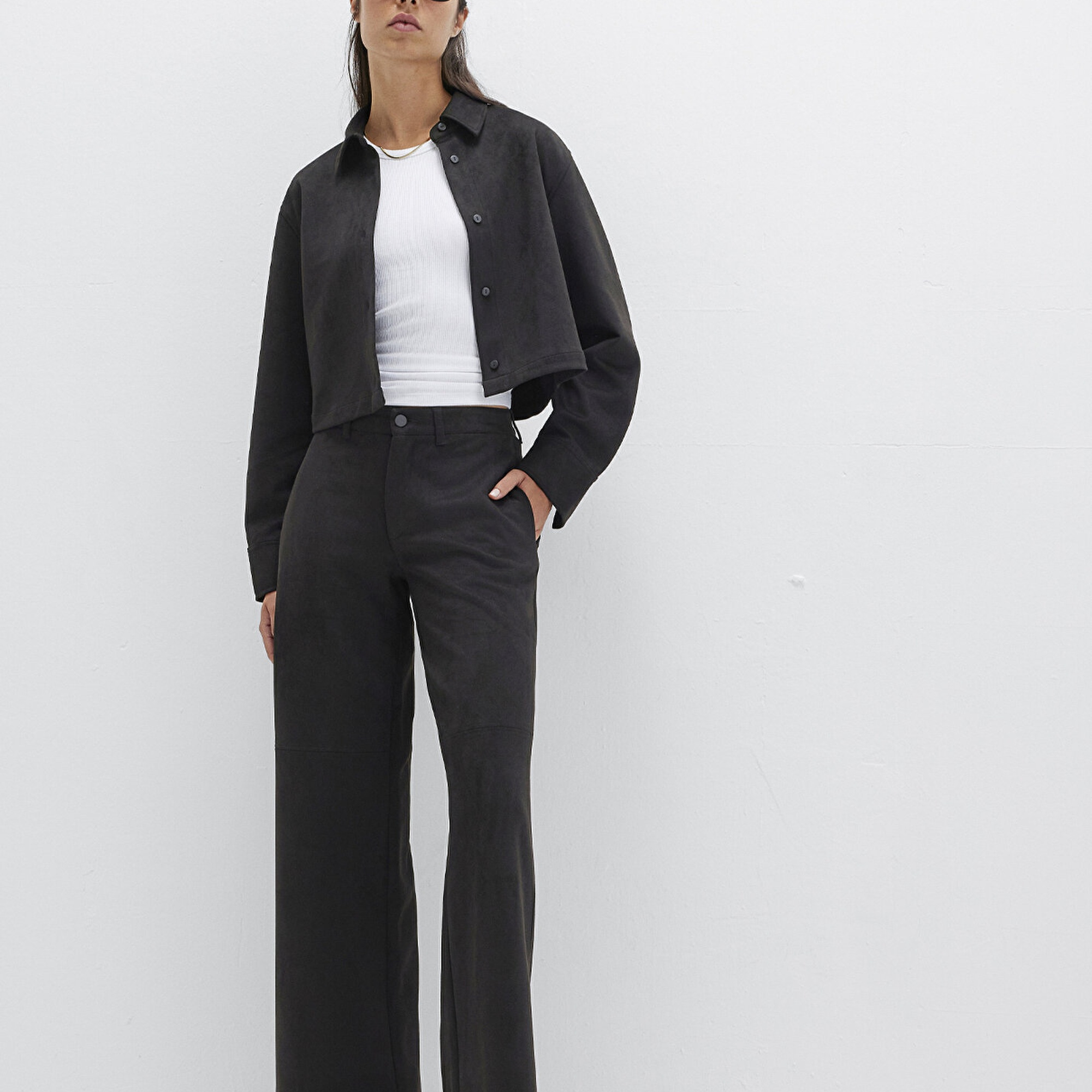 Mavi Suni Süet Siyah Pantolon 1011087-900