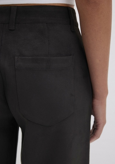  Mavi Suni Süet Siyah Pantolon 1011087-900