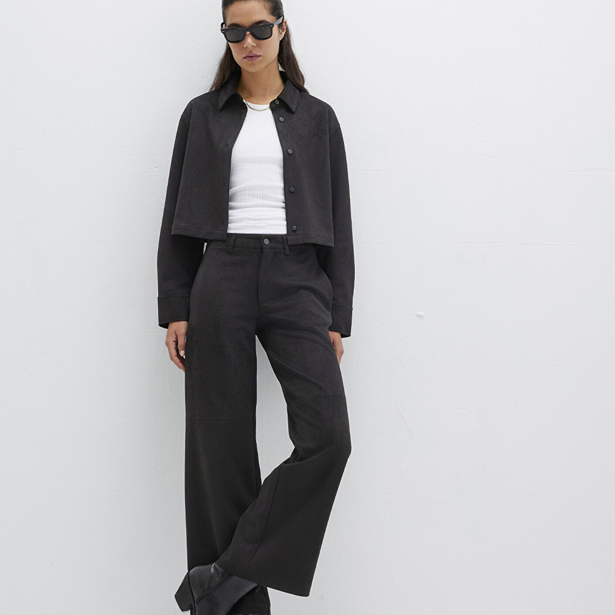 Mavi Suni Süet Siyah Pantolon 1011087-900