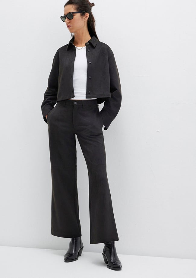  Mavi Suni Süet Siyah Pantolon 1011087-900