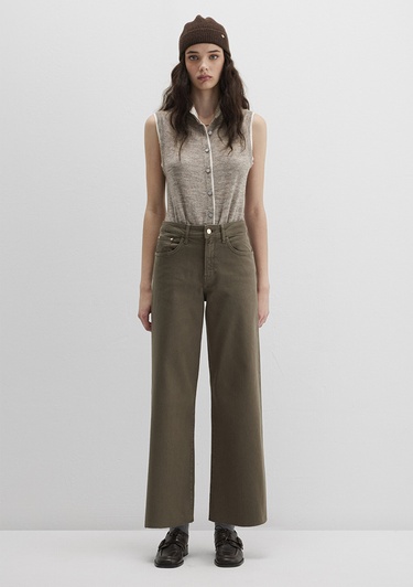  Mavi Paloma Haki Gabardin Pantolon 1010114-91195