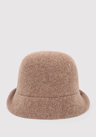  Mavi Yün Karışımlı Kahverengi Şapka 1911759-32164