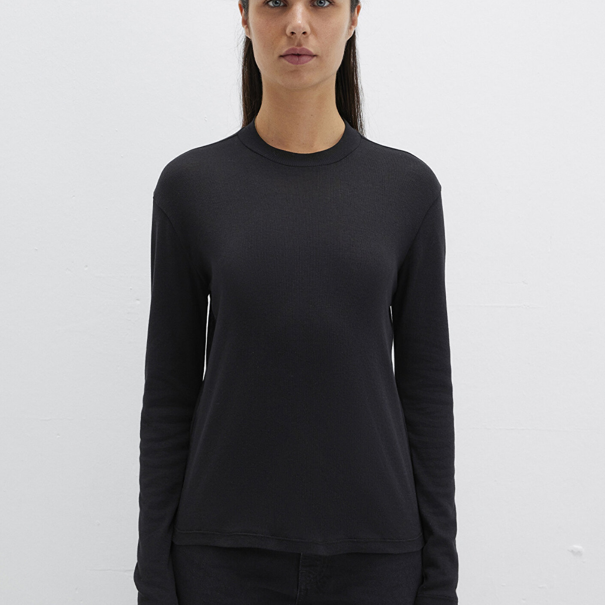 Mavi Siyah Uzun Kollu Tişört Slim Fit / Dar Kesim 1613352-900