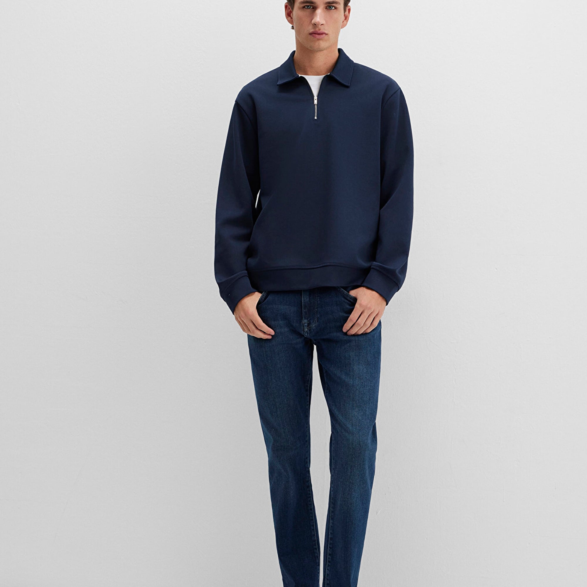 Mavi Marcus Lux Black Gölgeli Gece Mavisi Jean Pantolon 0035190824