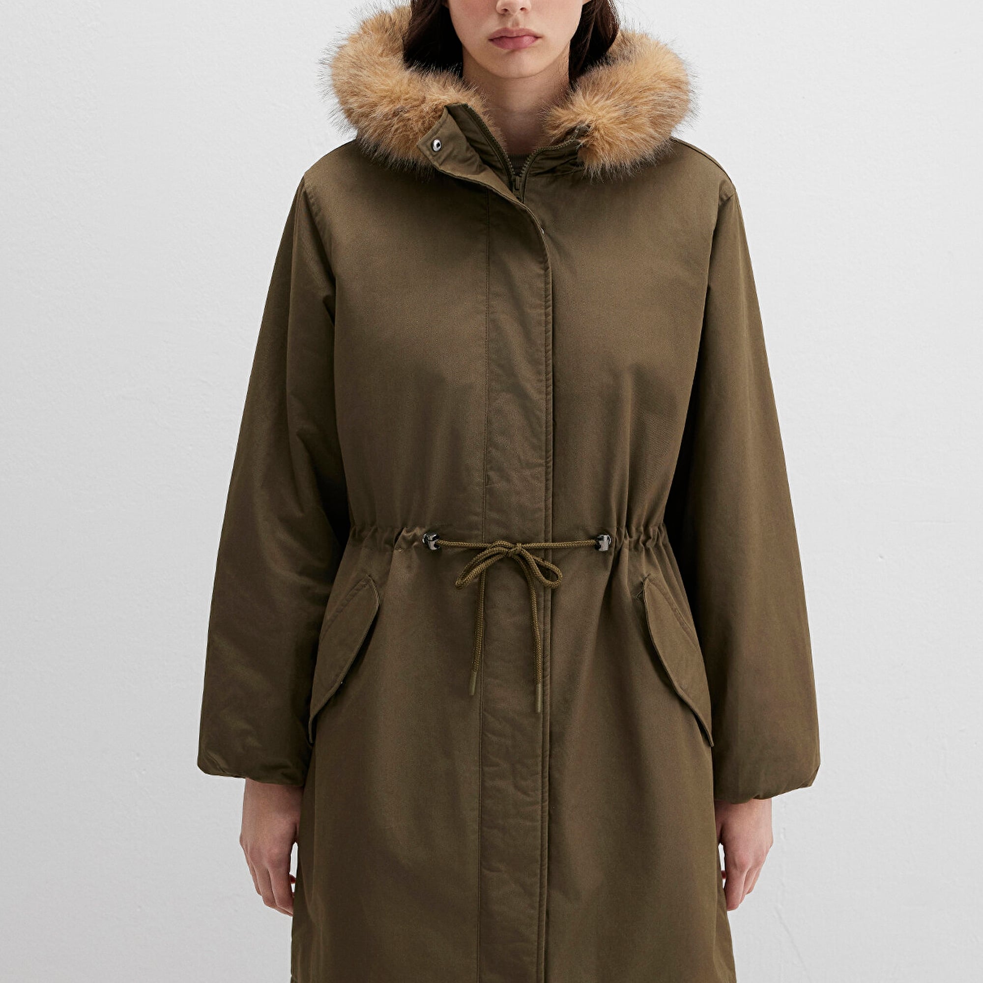 Mavi Yeşil Parka Loose Fit / Bol Rahat Kesim 1110786-71549