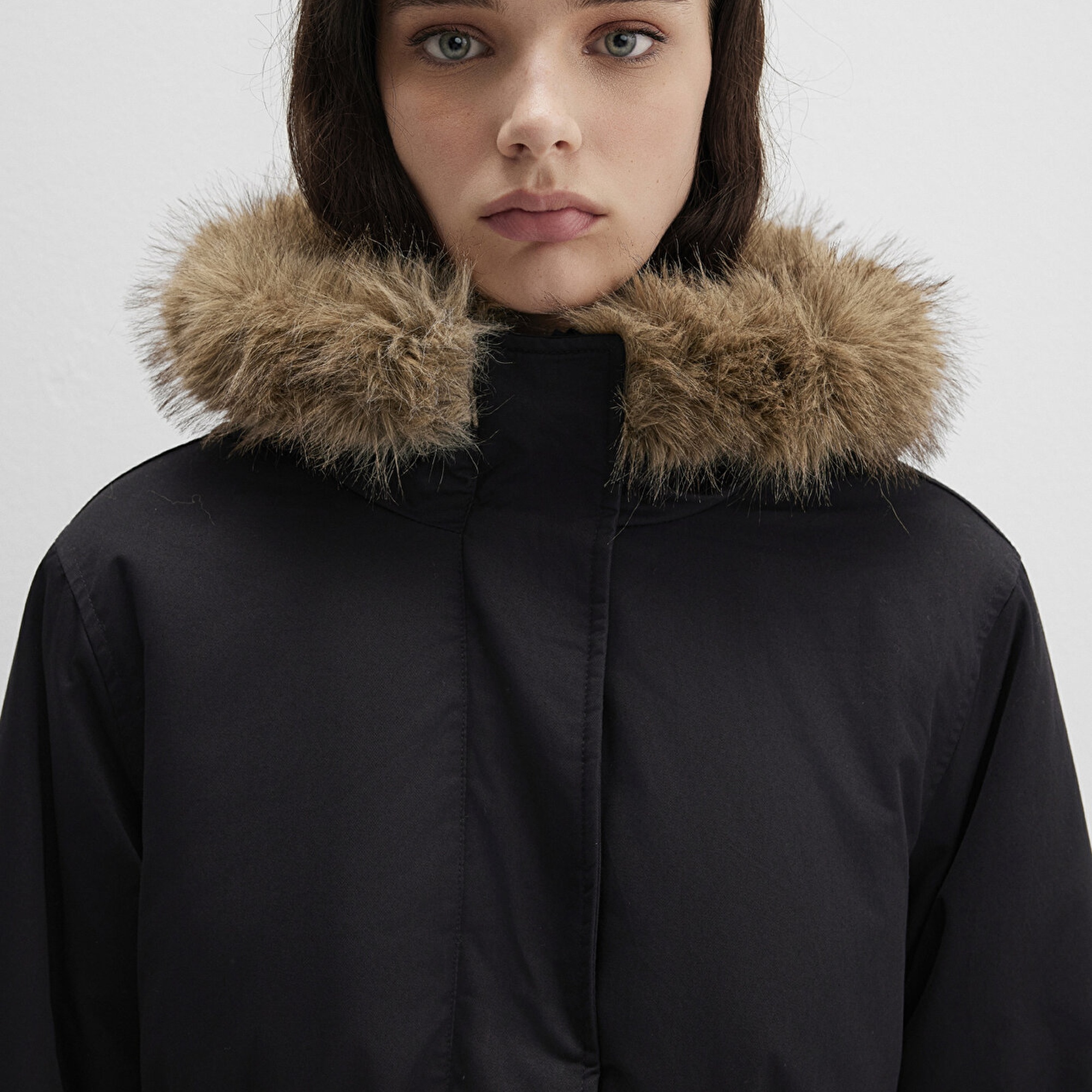 Mavi Siyah Parka Loose Fit / Bol Rahat Kesim 1110786-900