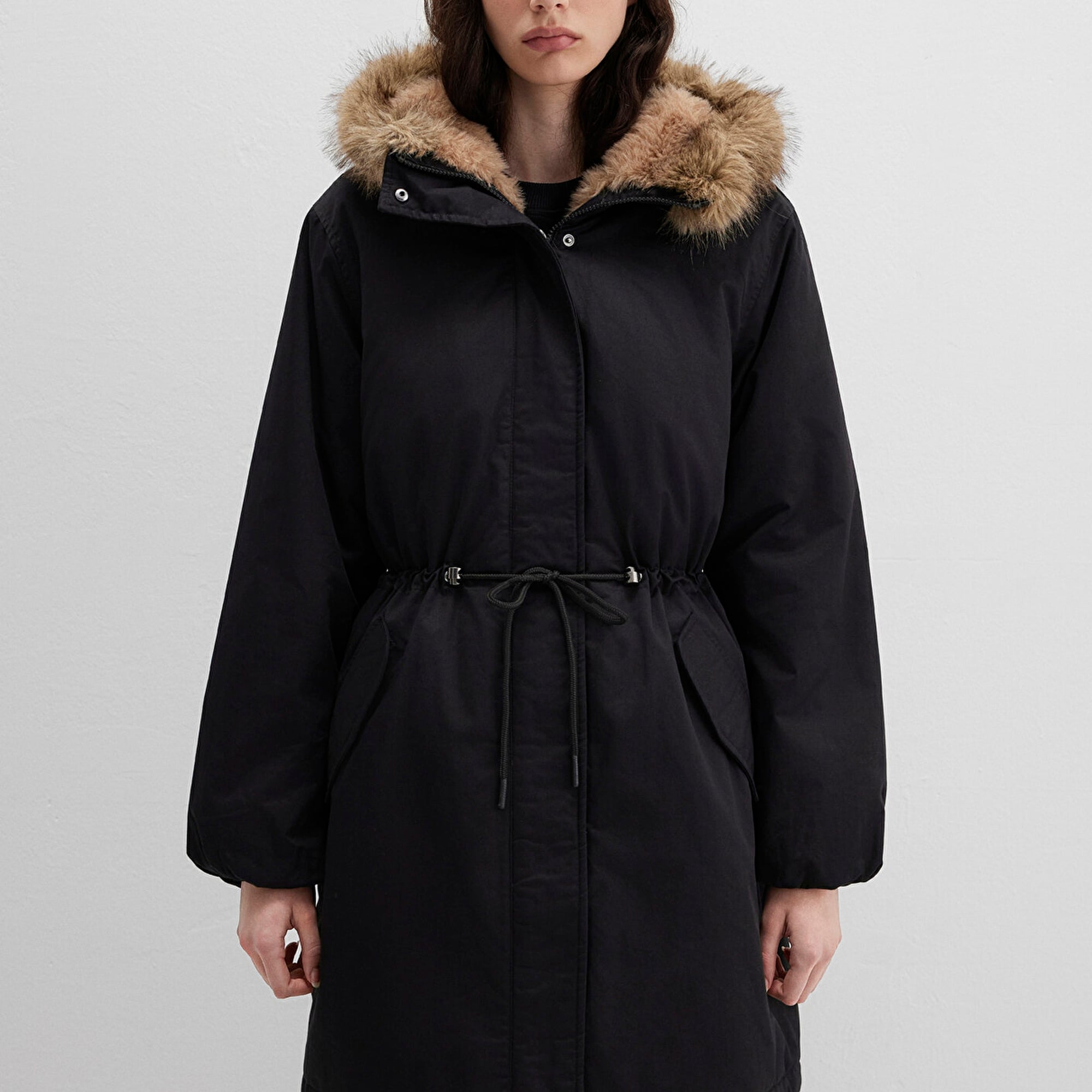 Mavi Siyah Parka Loose Fit / Bol Rahat Kesim 1110786-900