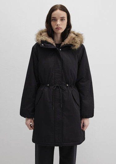  Mavi Siyah Parka Loose Fit / Bol Rahat Kesim 1110786-900