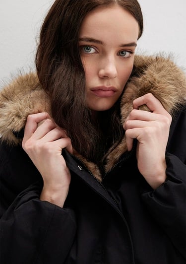  Mavi Siyah Parka Loose Fit / Bol Rahat Kesim 1110786-900