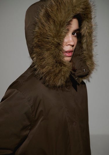 Mavi Su İtici Yeşil Parka Oversize / Geniş Kesim 1110712-71541