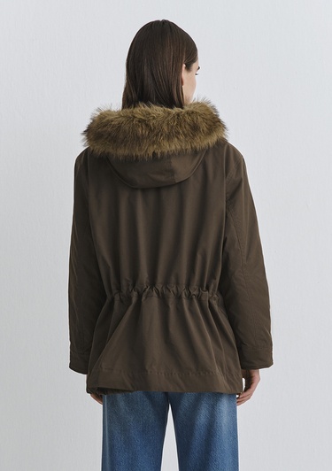  Mavi Su İtici Yeşil Parka Oversize / Geniş Kesim 1110712-71541