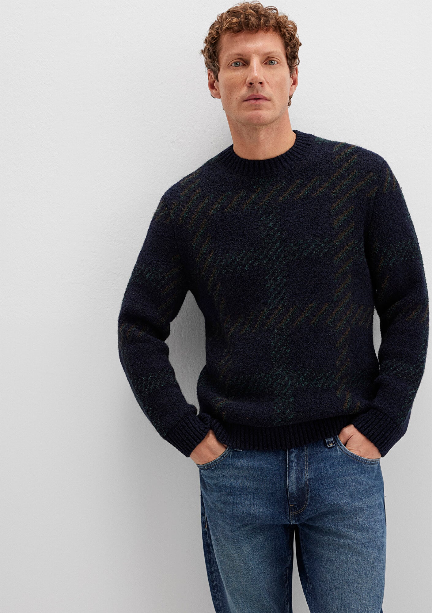  Mavi Yün Karışımlı Lacivert Kazak Regular Fit / Normal Kesim 0710333-70497