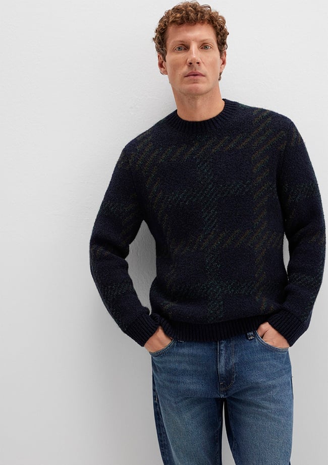  Mavi Yün Karışımlı Lacivert Kazak Regular Fit / Normal Kesim 0710333-70497