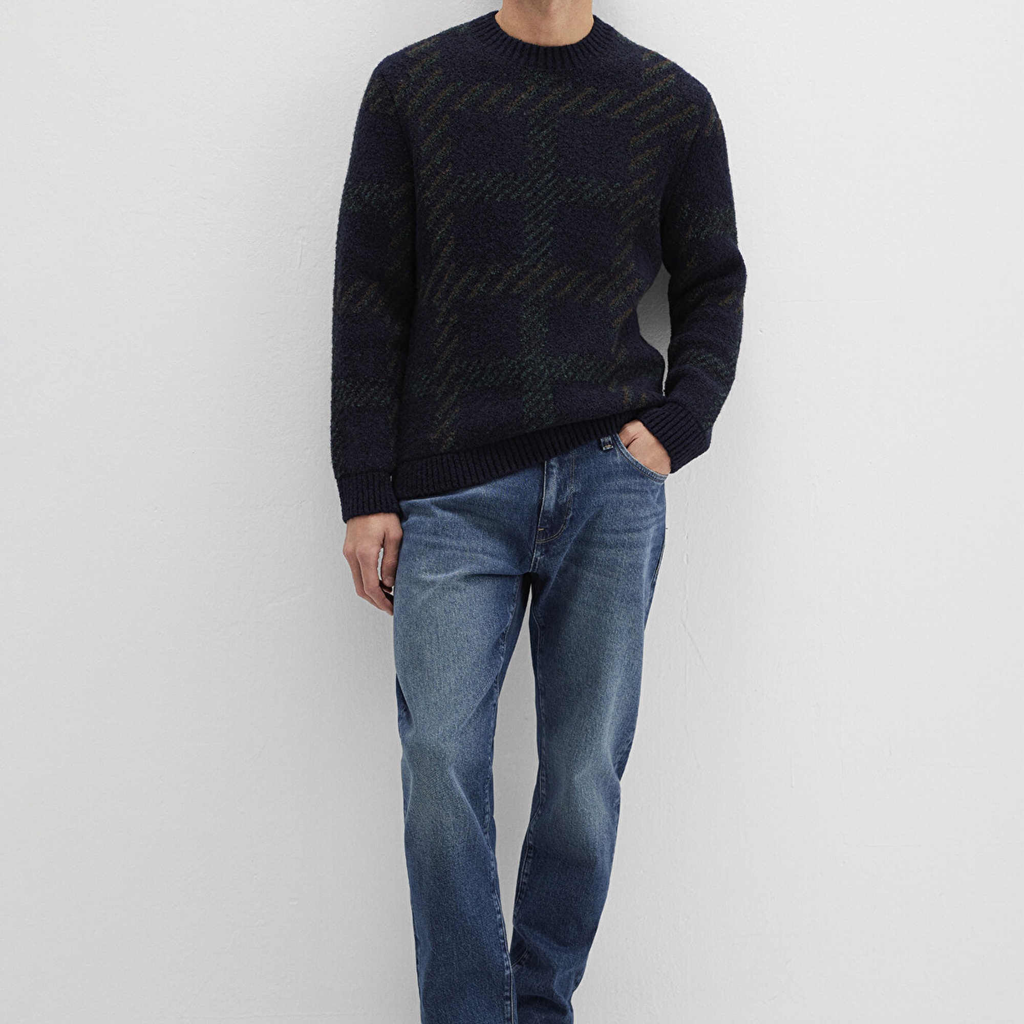 Mavi Yün Karışımlı Lacivert Kazak Regular Fit / Normal Kesim 0710333-70497