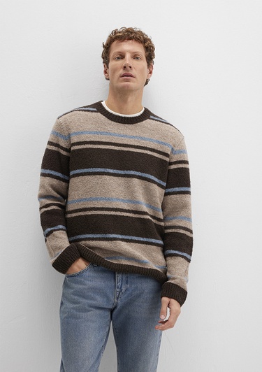  Mavi Yün Karışımlı Kahverengi Kazak Regular Fit / Normal Kesim 0710332-70251