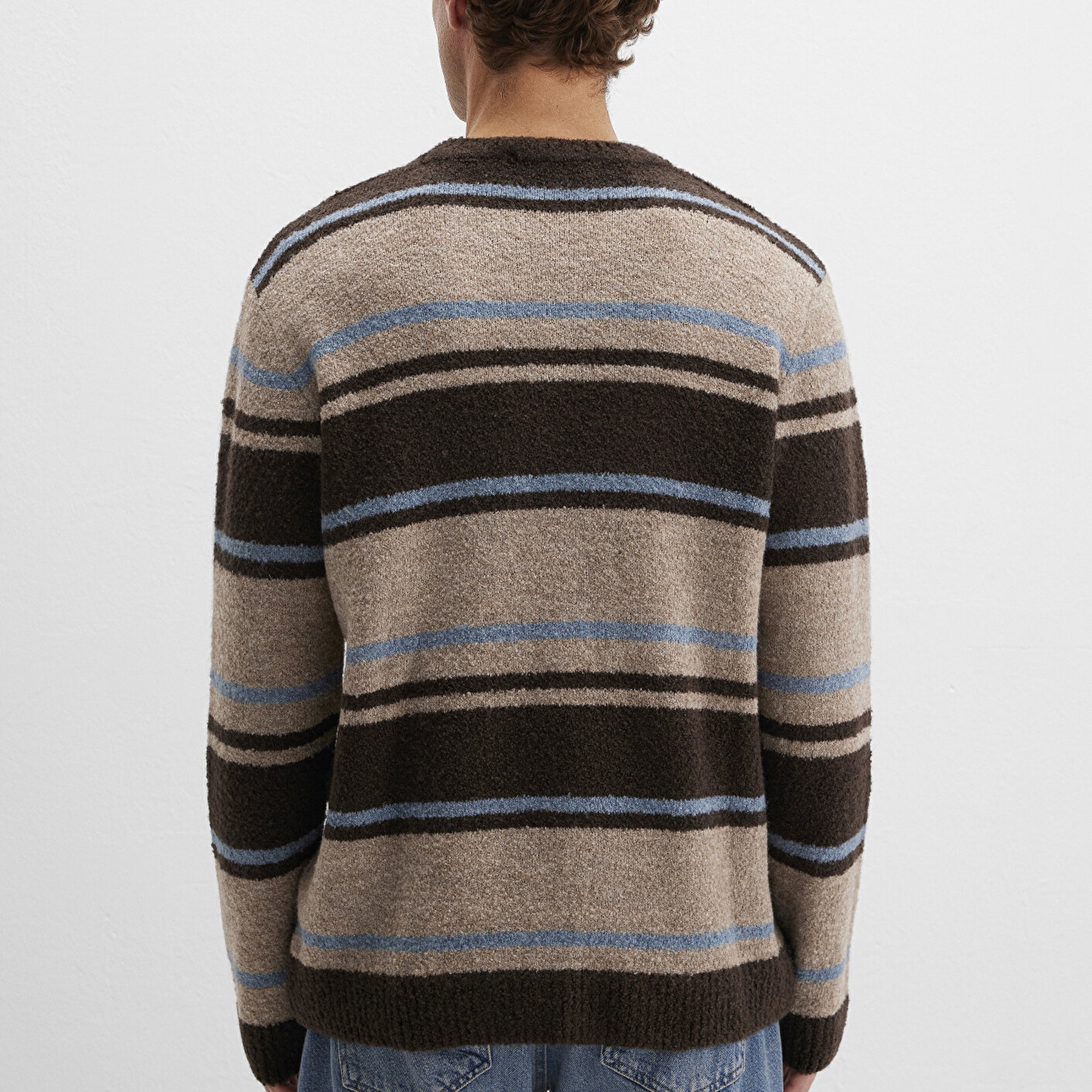 Mavi Yün Karışımlı Kahverengi Kazak Regular Fit / Normal Kesim 0710332-70251