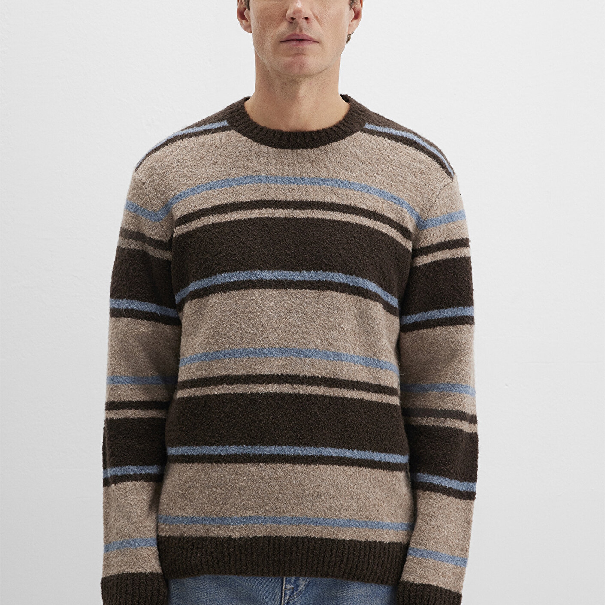 Mavi Yün Karışımlı Kahverengi Kazak Regular Fit / Normal Kesim 0710332-70251