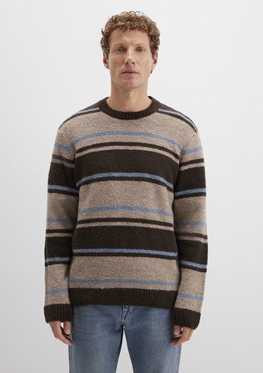  Mavi Yün Karışımlı Kahverengi Kazak Regular Fit / Normal Kesim 0710332-70251