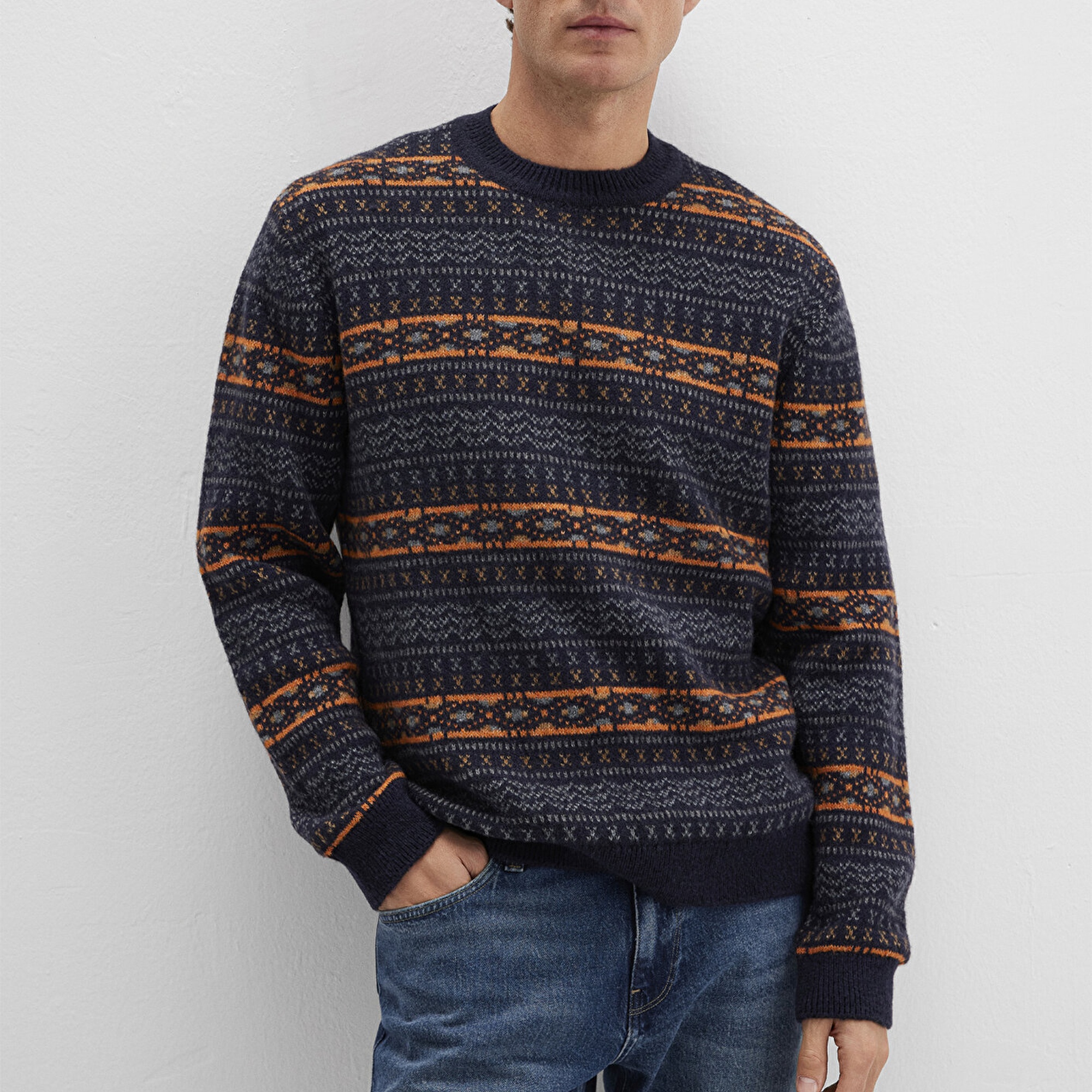 Mavi Yün Karışımlı Lacivert Kazak Regular Fit / Normal Kesim 0710331-70497