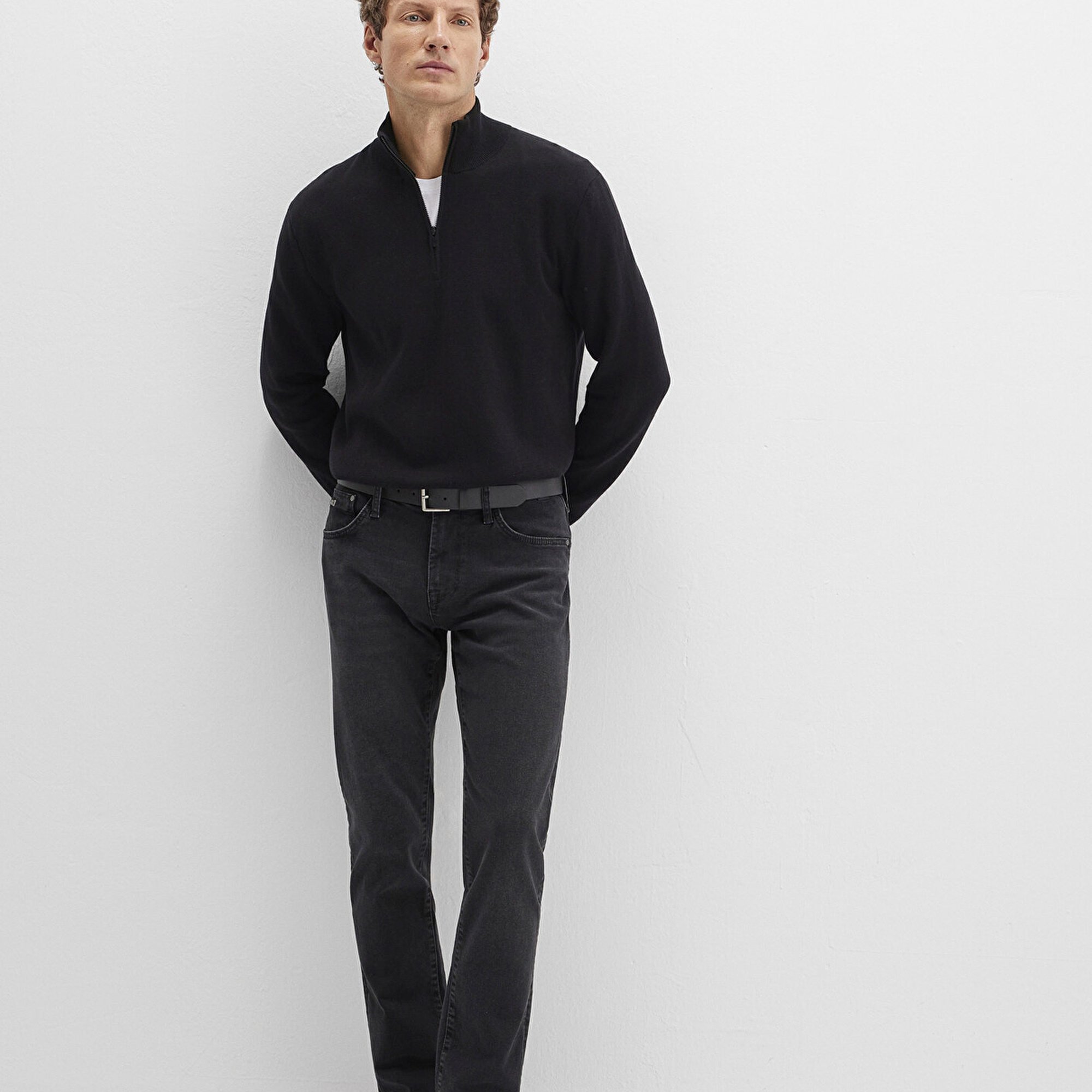 Mavi Siyah Kazak Regular Fit / Normal Kesim 0710328-900