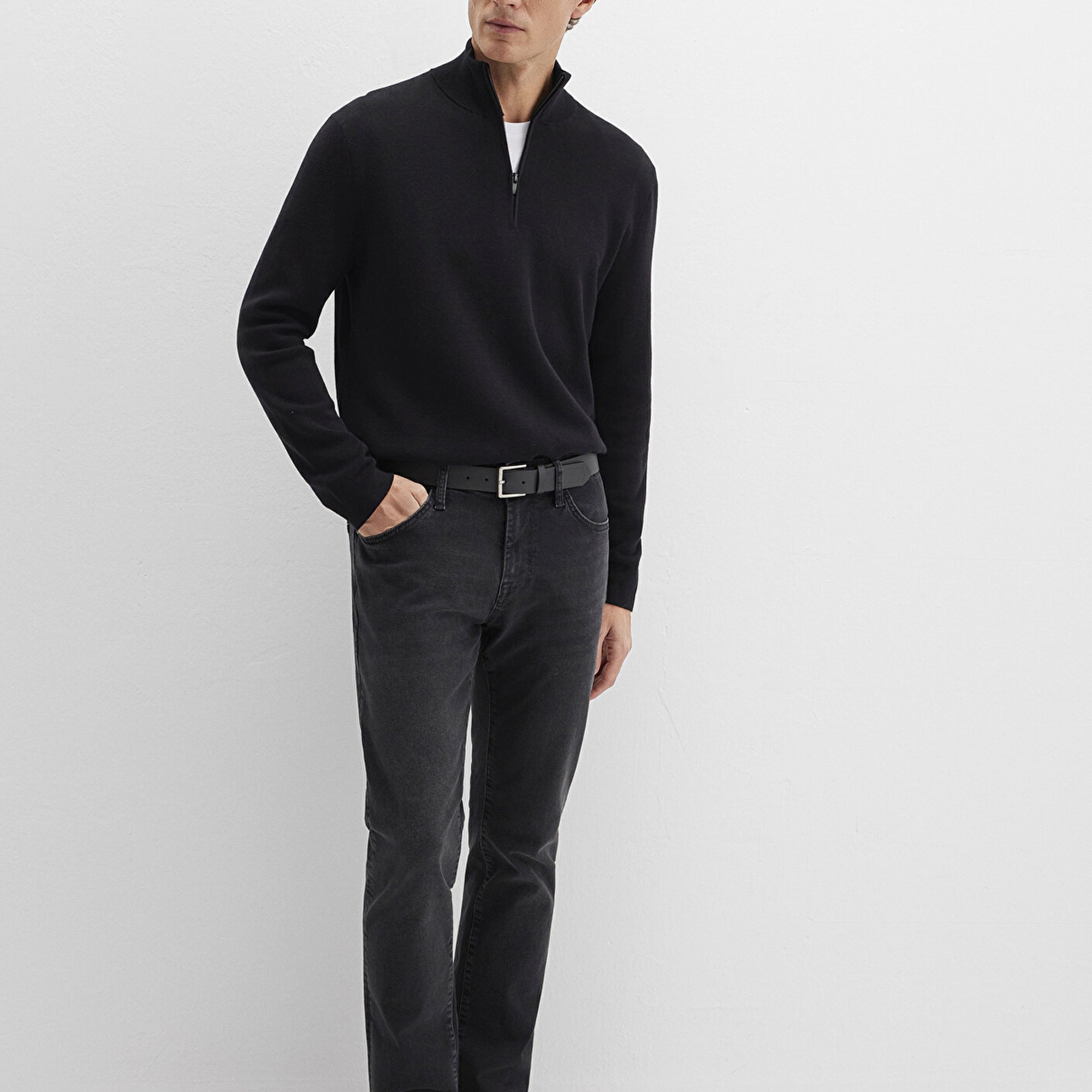 Mavi Siyah Kazak Regular Fit / Normal Kesim 0710328-900