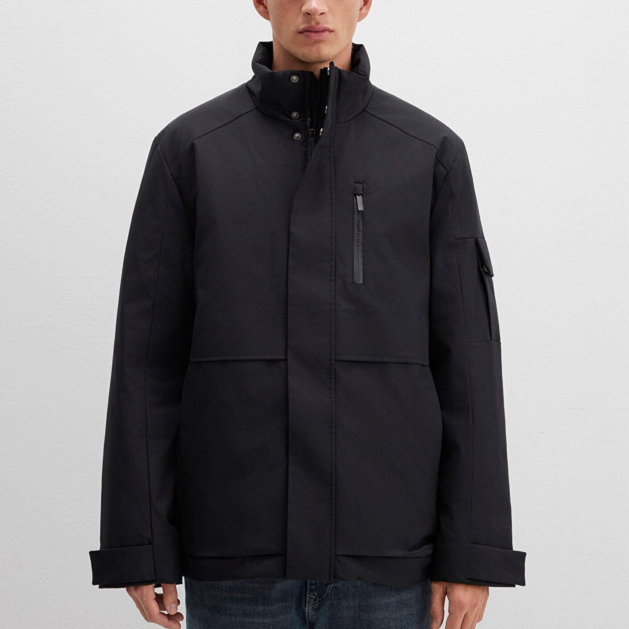 Mavi Siyah Ceket Loose Fit / Bol Rahat Kesim 0110540-71379