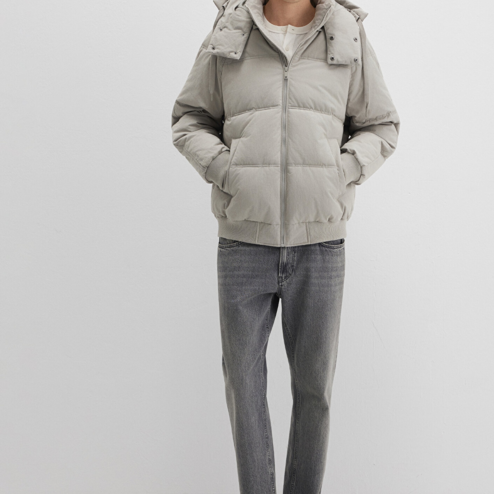 Mavi Gri Ceket Oversize / Geniş Kesim 0110553-86791