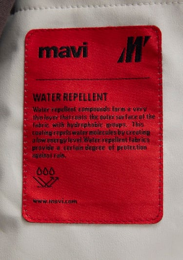  Mavi Su İtici Kapüşonlu Ekru Şişme Mont 0110313-70144