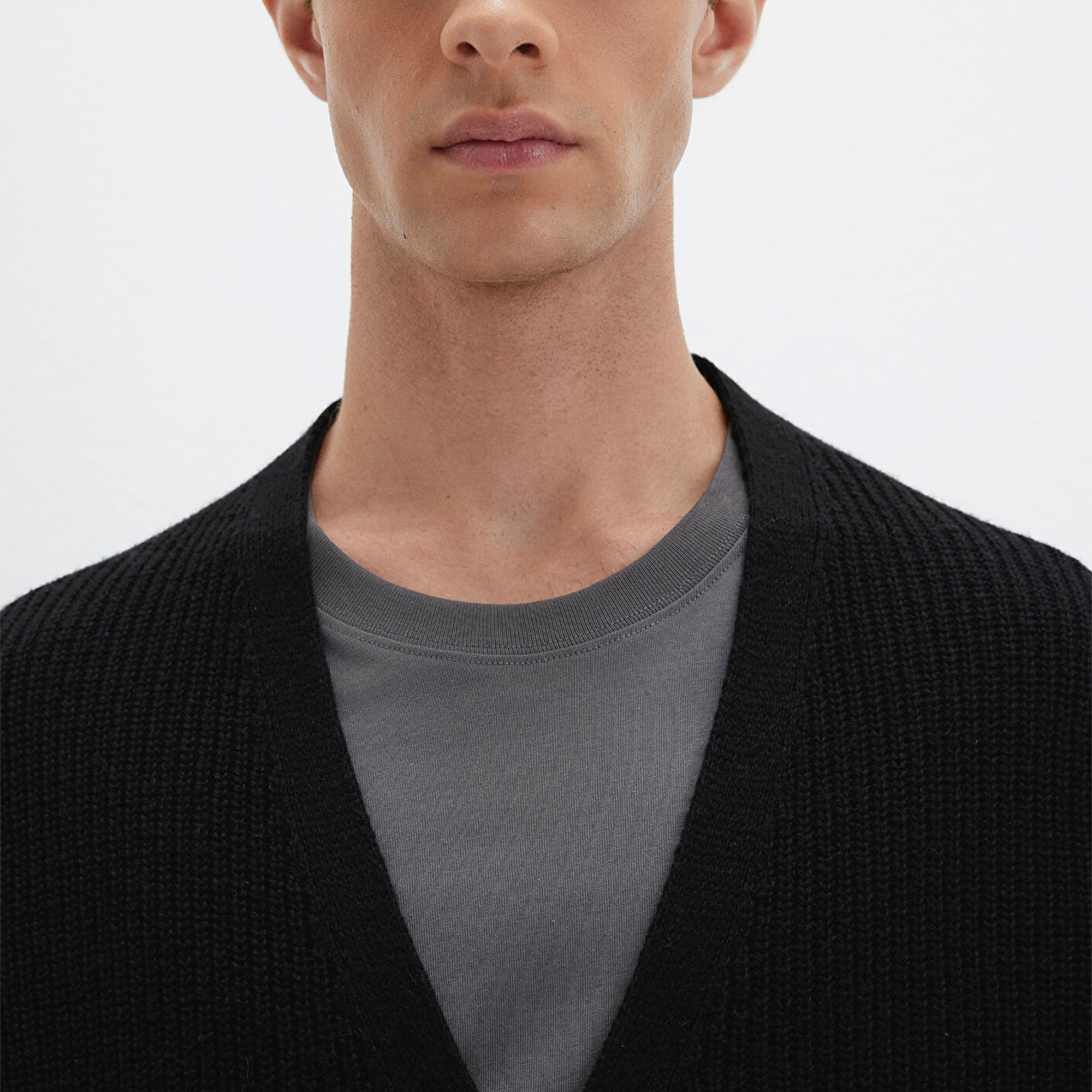 Mavi Yün Karışımlı Fermuarlı Siyah Hırka Regular Fit / Normal Kesim 0710262-900