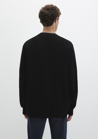  Mavi Yün Karışımlı Fermuarlı Siyah Hırka Regular Fit / Normal Kesim 0710262-900