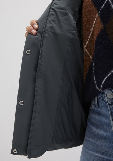  Mavi Kapüşonlu Yeşil Şişme Mont 1110225-71598