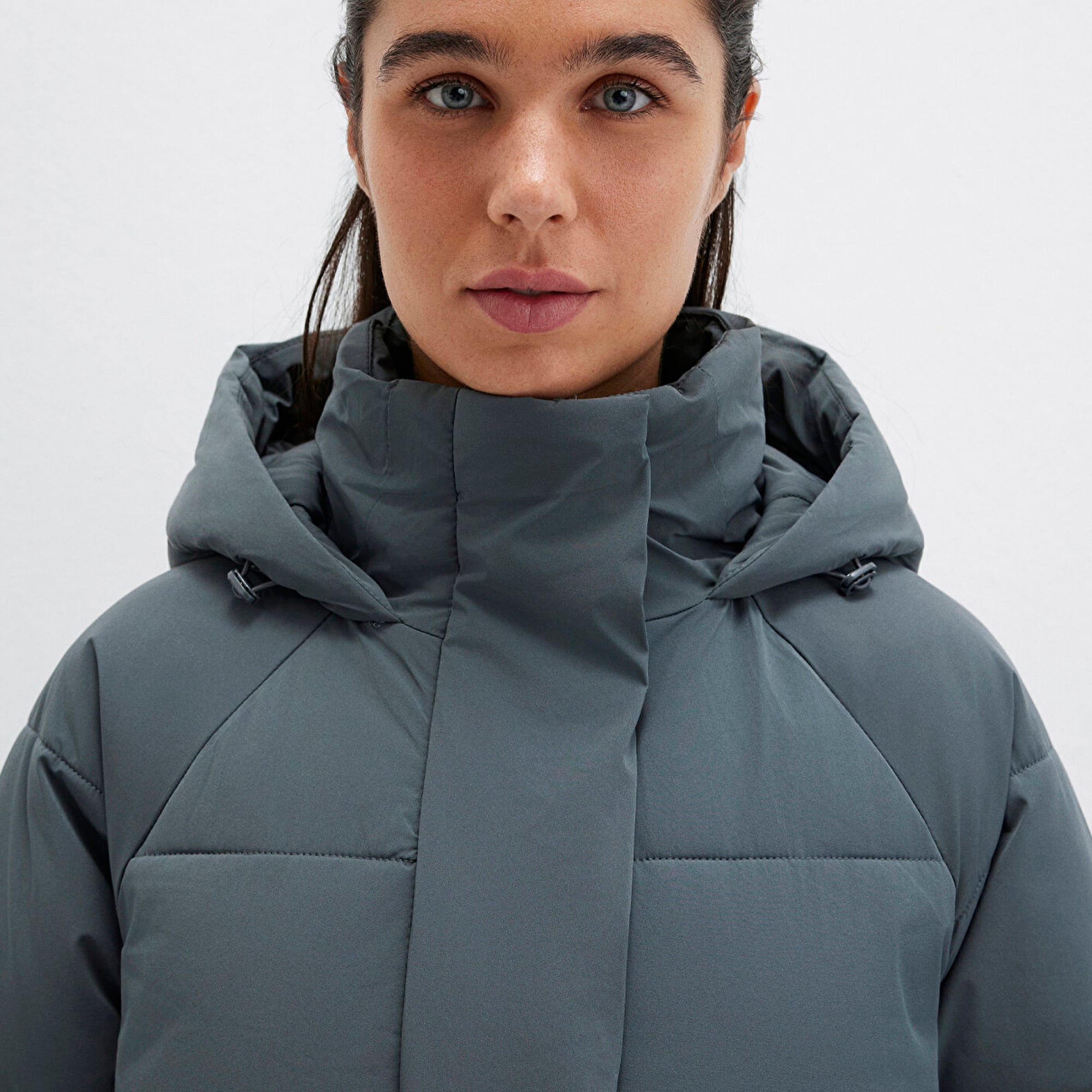 Mavi Kapüşonlu Yeşil Şişme Mont 1110225-71598