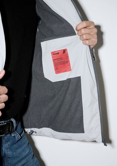  Mavi Su İtici Su İtici Gri Şişme Mont 0110463-70075